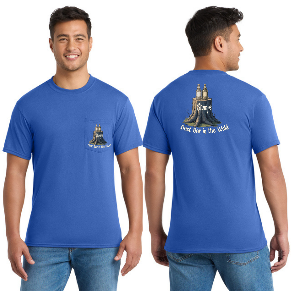 Stumps PC55P Unisex Pocket Tee|50/50 cotton/poly