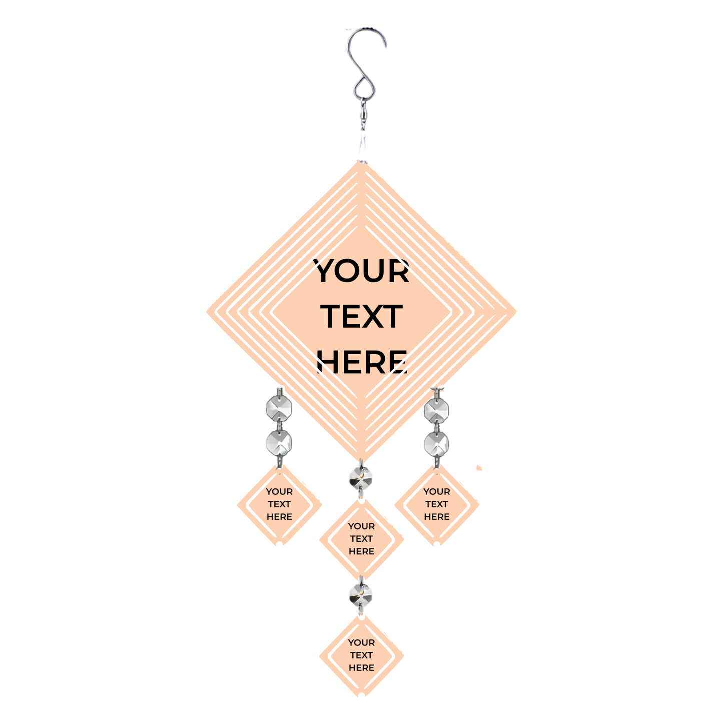 17 in Custom Wind Spinner (Diamond) - 5-Image Design mockup 3