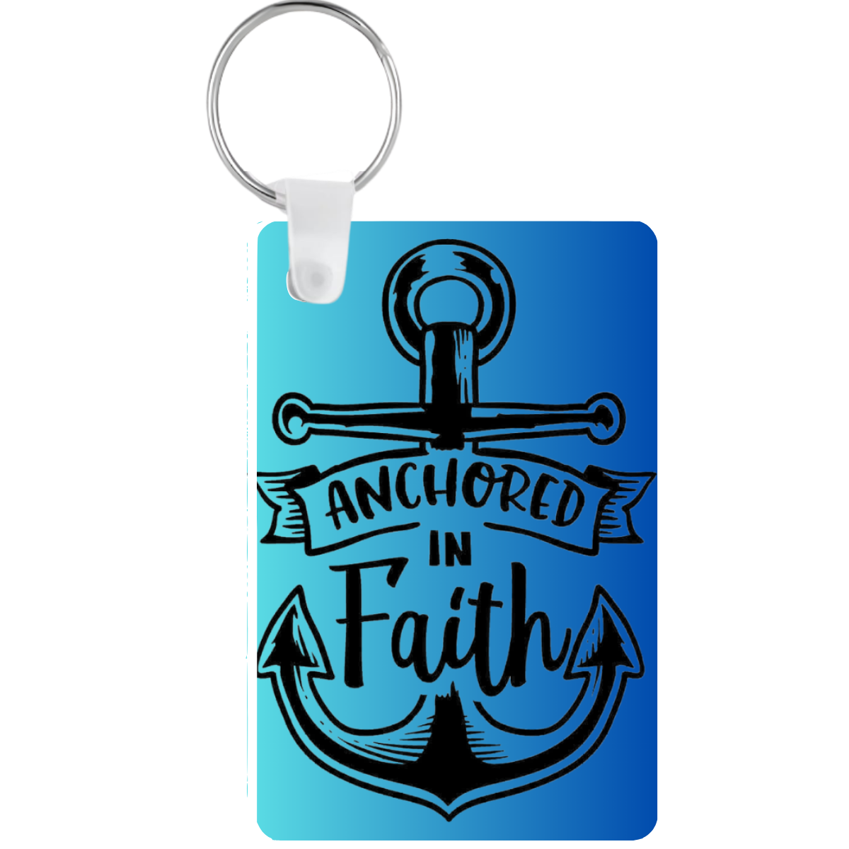 Anchored in Faith Keychain