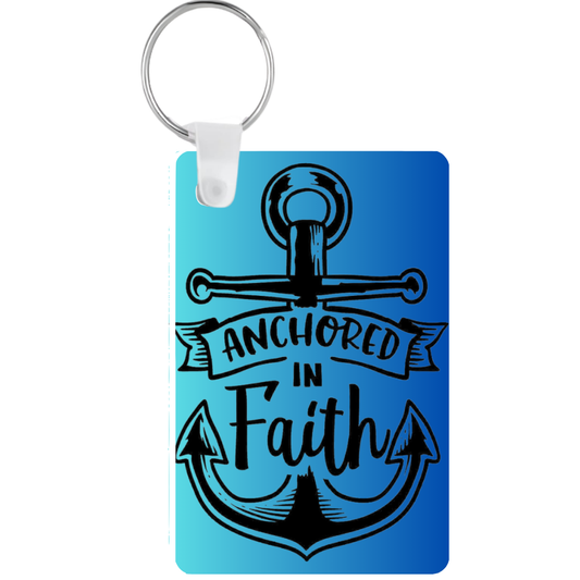 Anchored in Faith Keychain