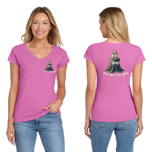 Stumps 64V00L Women's V-neck Tee|Sofstyle 100% ring spun US cotton