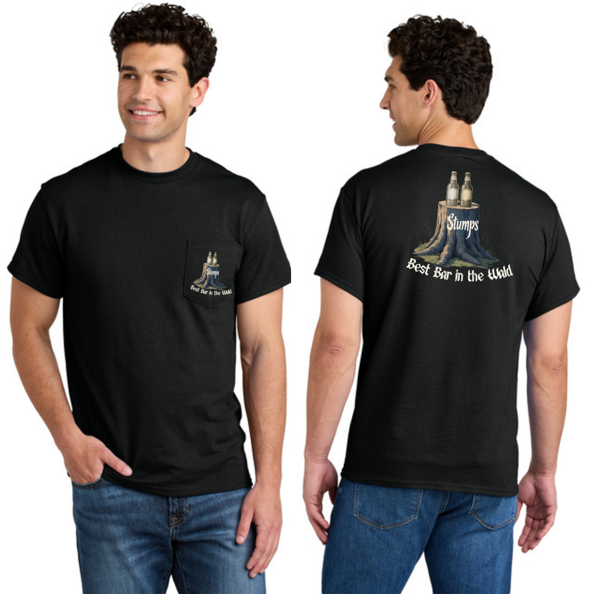 Stumps 8300 Unisex Pocket Tee|50/50 cotton/poly