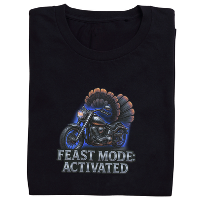 Feast Mode: Activated –Women's Short Sleeve Tee – Snarky Thanksgiving Shirt | Bikers & Beauty Apparel