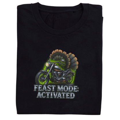 Feast Mode: Activated –Women's Short Sleeve Tee – Snarky Thanksgiving Shirt | Bikers & Beauty Apparel