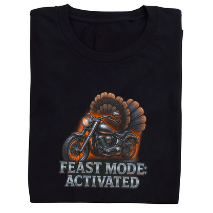 Feast Mode: Activated –Women's Short Sleeve Tee – Snarky Thanksgiving Shirt | Bikers & Beauty Apparel