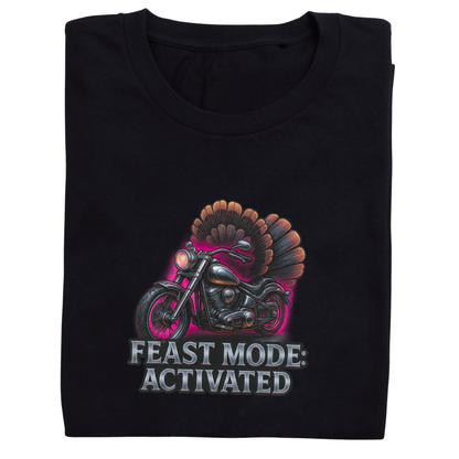 Feast Mode: Activated –Women's Short Sleeve Tee – Snarky Thanksgiving Shirt | Bikers & Beauty Apparel