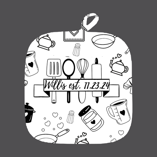 Custom Oven Mitt and Pot Holder Set