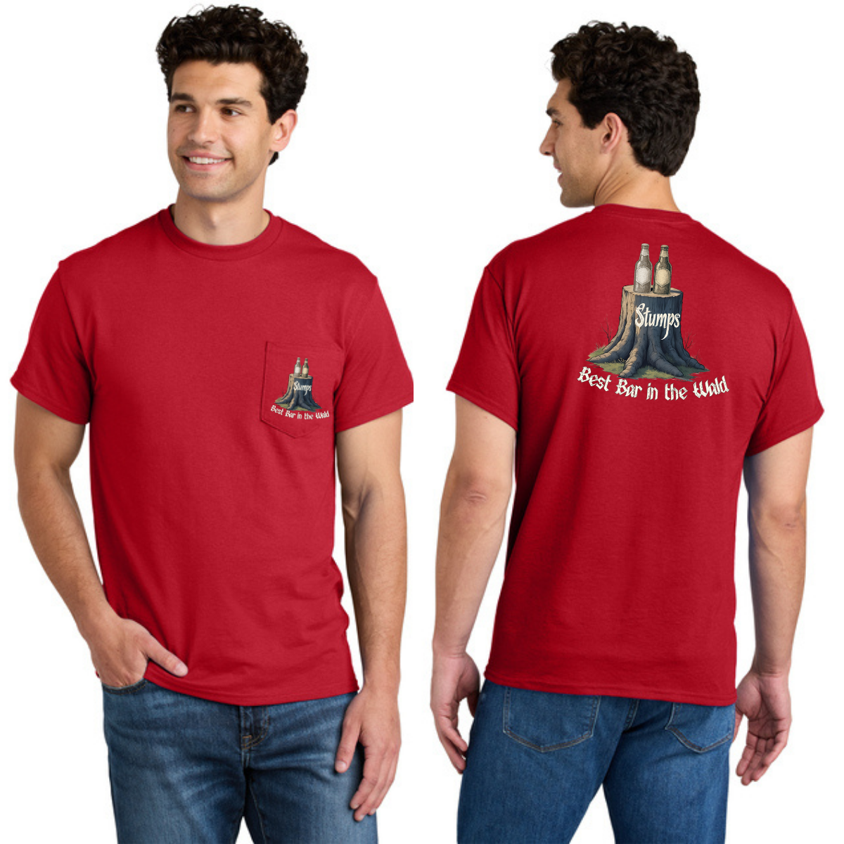 Stumps 8300 Unisex Pocket Tee|50/50 cotton/poly