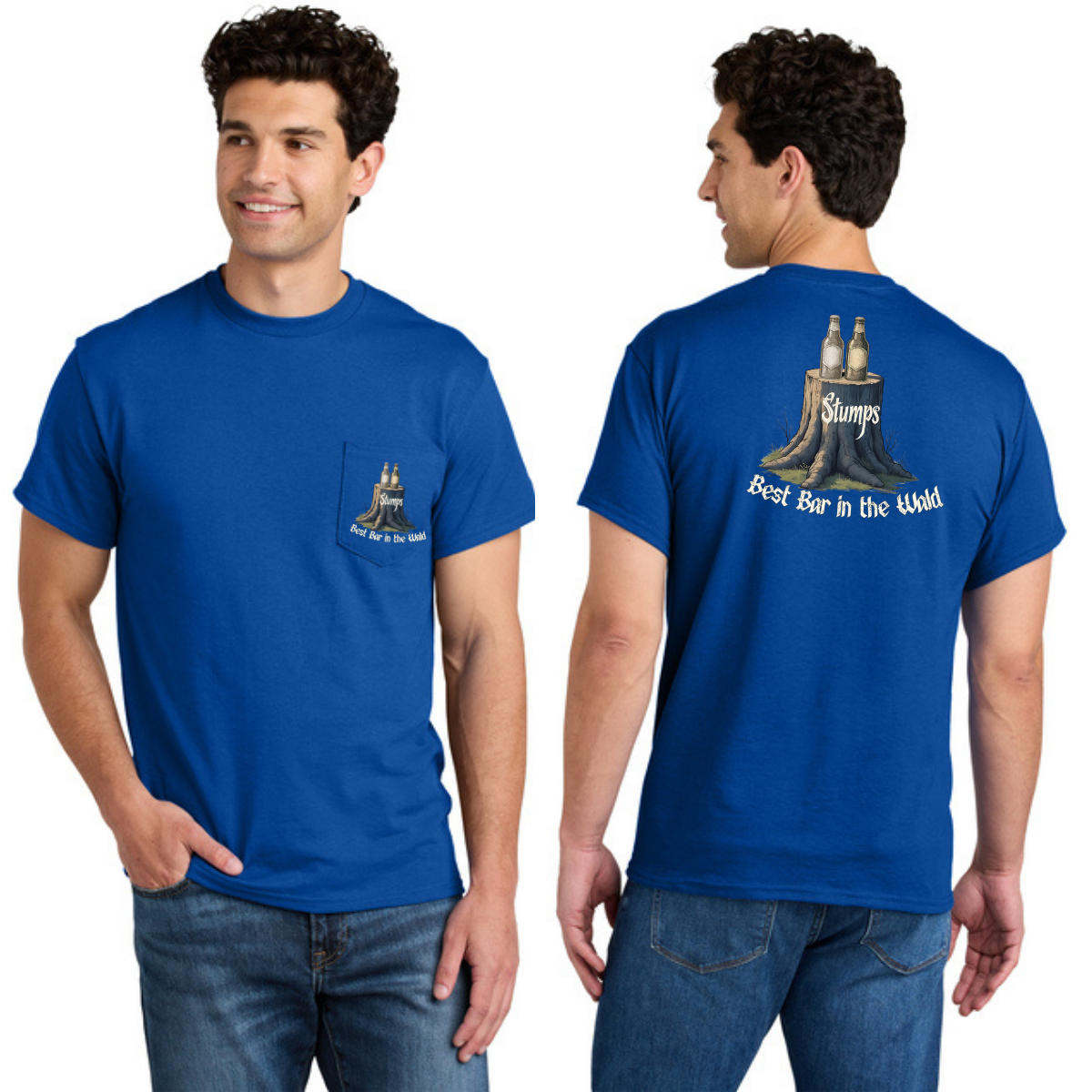 Stumps 8300 Unisex Pocket Tee|50/50 cotton/poly