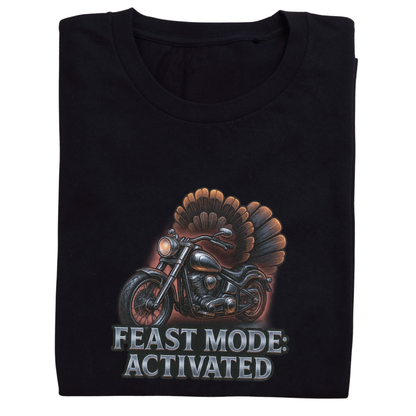 Feast Mode: Activated –Women's Short Sleeve Tee – Snarky Thanksgiving Shirt | Bikers & Beauty Apparel
