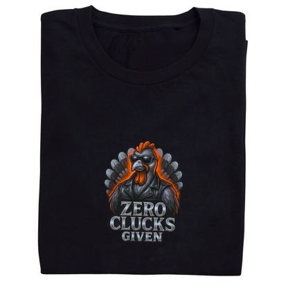 Zero Clucks Given –Women's Short Sleeve Tee – Snarky Thanksgiving Shirt | Bikers & Beauty Apparel