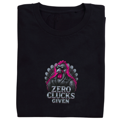 Zero Clucks Given –Women's Short Sleeve Tee – Snarky Thanksgiving Shirt | Bikers & Beauty Apparel