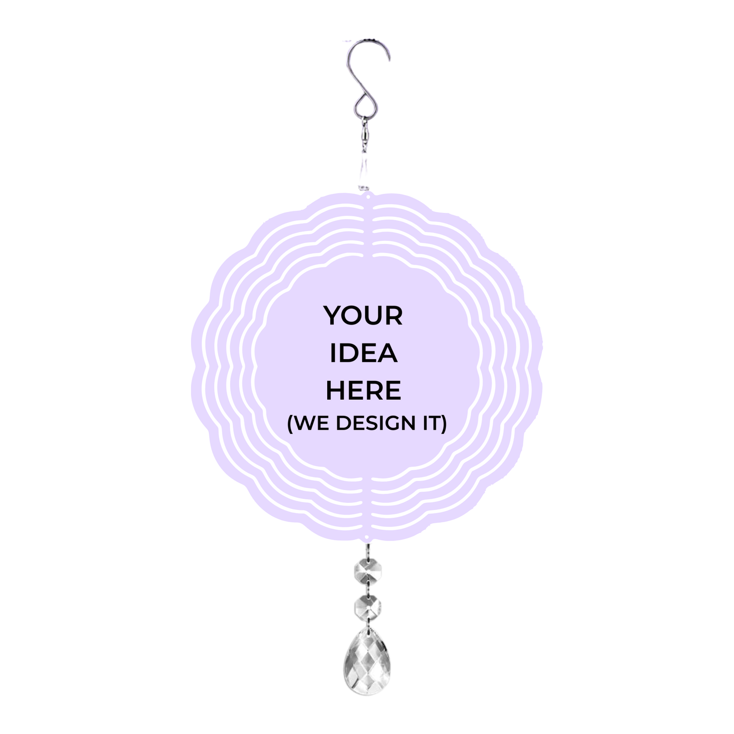 14.8 in Custom Wind Spinner (Round) mockup 1