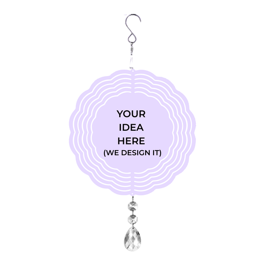 14.8 in Custom Wind Spinner (Round) mockup 1