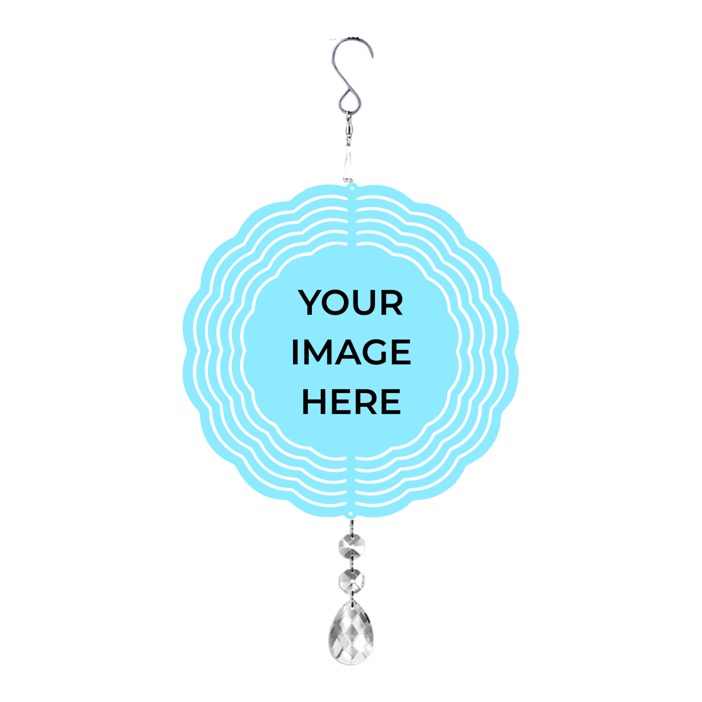 14.8 in Custom Wind Spinner (Round) mockup 2