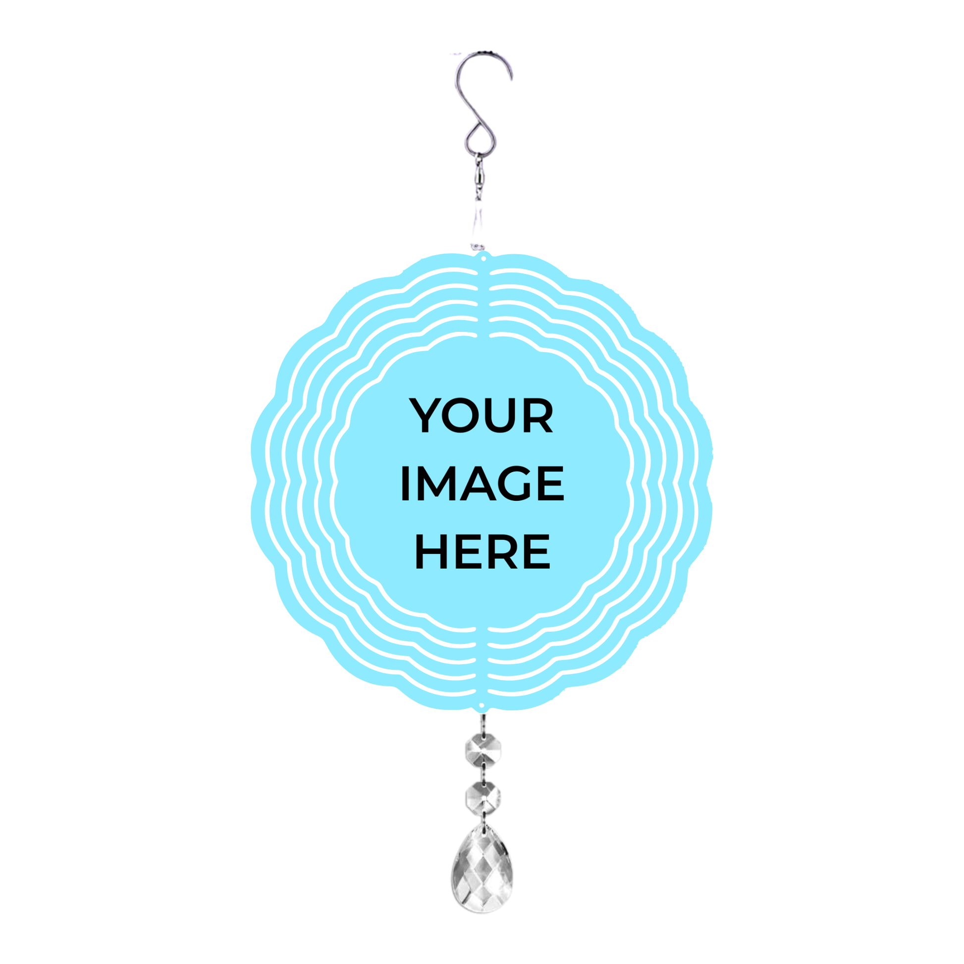 14.8 in Custom Wind Spinner (Round) mockup 2