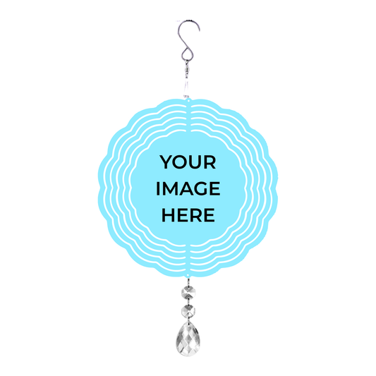 14.8 in Custom Wind Spinner (Round) mockup 2