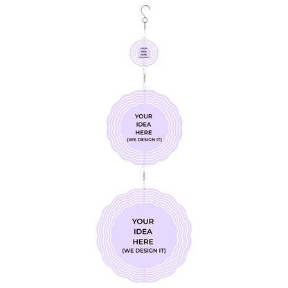 30 in Custom Wind Spinner (Round) - 3-Image Design mockup 1