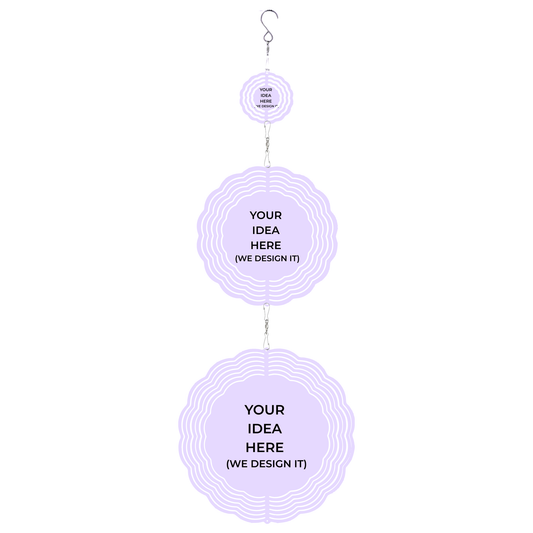 30 in Custom Wind Spinner (Round) - 3-Image Design mockup 1