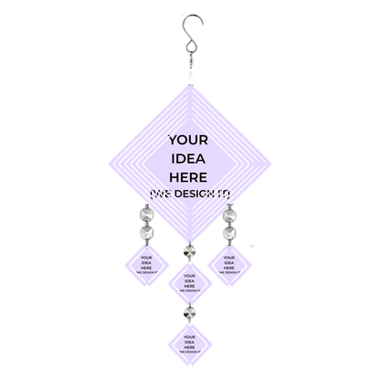 17 in Custom Wind Spinner (Diamond) - 5-Image Design mockup 1