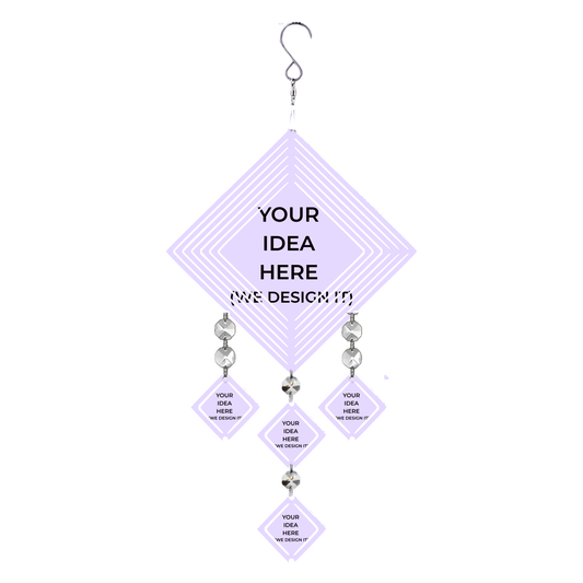 17 in Custom Wind Spinner (Diamond) - 5-Image Design mockup 1