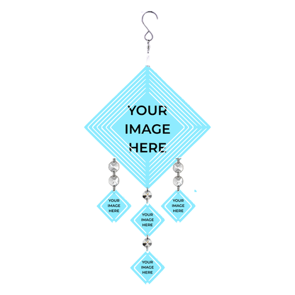 17 in Custom Wind Spinner (Diamond) - 5-Image Design mockup 2