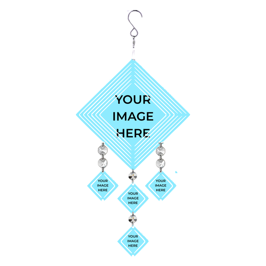 17 in Custom Wind Spinner (Diamond) - 5-Image Design mockup 2