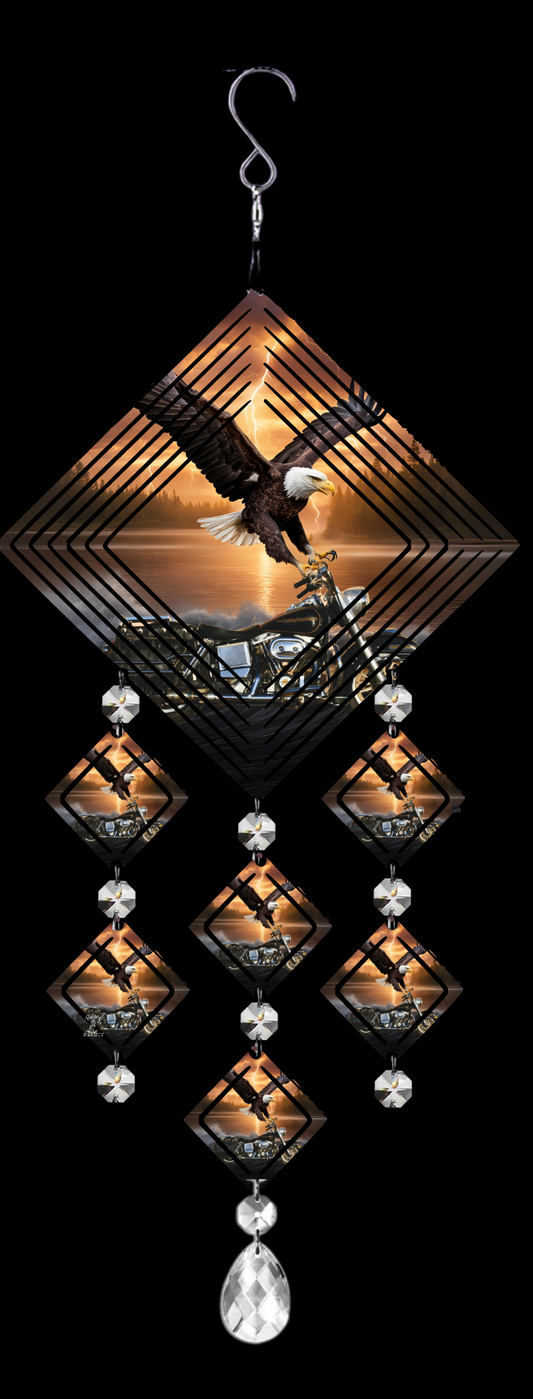 Wind Spinner (19.25") – Eagle Landing on Shovelhead