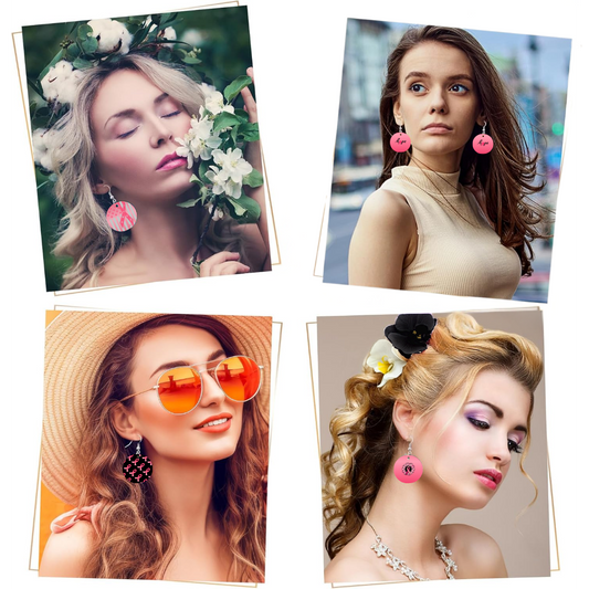 Breast Cancer Awareness Circle Earrings | Bikers and Beauty