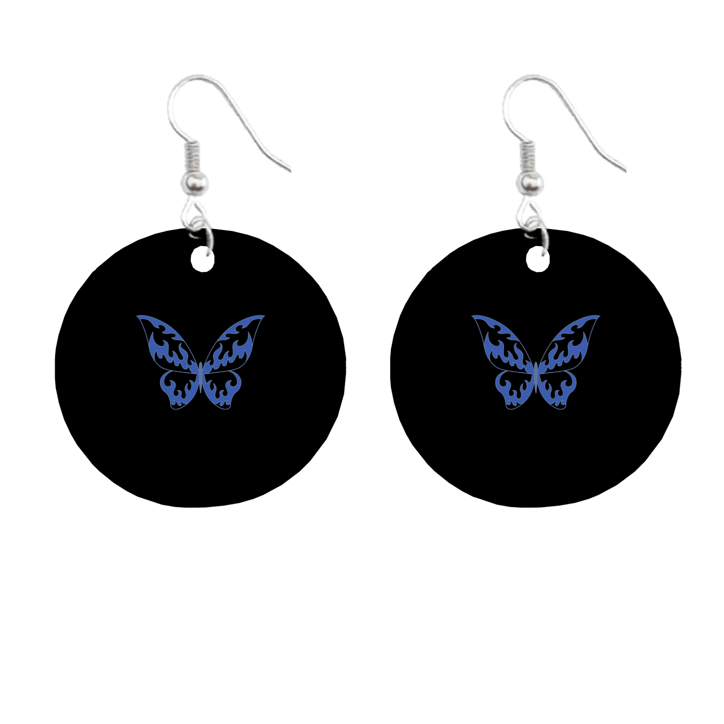 Colorectal Cancer Awareness Butterfly Circle Earrings | Bikers and Beauty