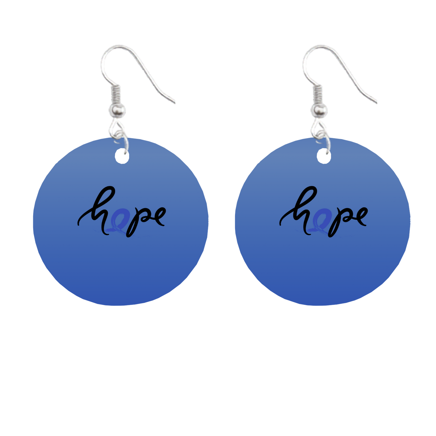 Colorectal Cancer Awareness Hope Circle Earrings | Bikers and Beauty