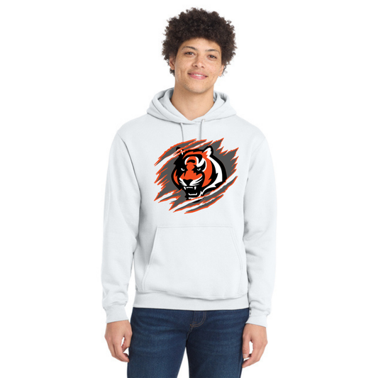 Tiger Scratch Dark Gray Unisex Pullover Hoodie