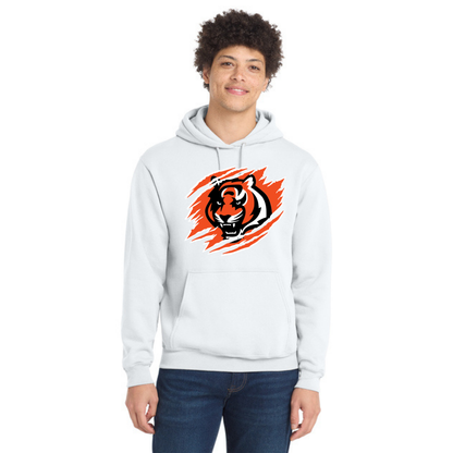 Tiger Scratch Orange Unisex Pullover Hoodie