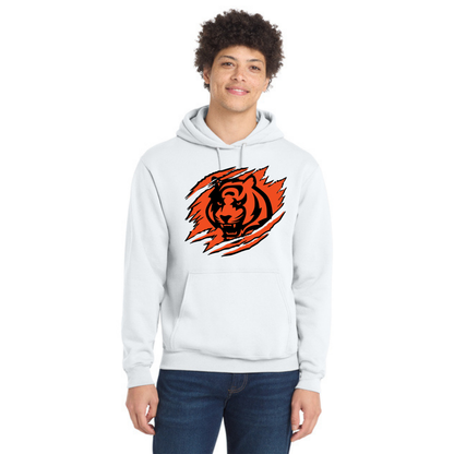 Tiger Scratch Orange Unisex Pullover Hoodie