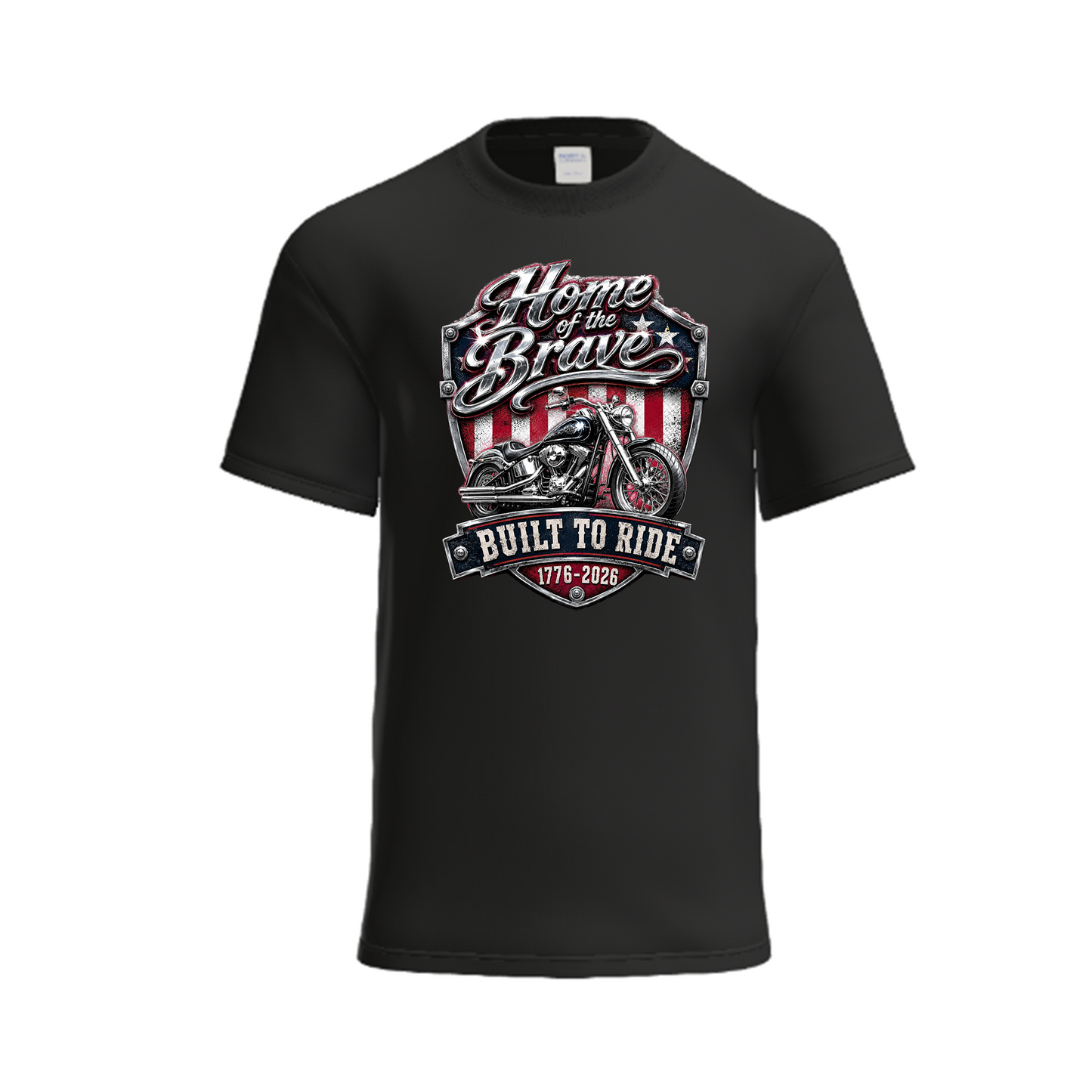 Home of the Brave Built To Ride USA 250 Biker Shirt - Unisex Tee