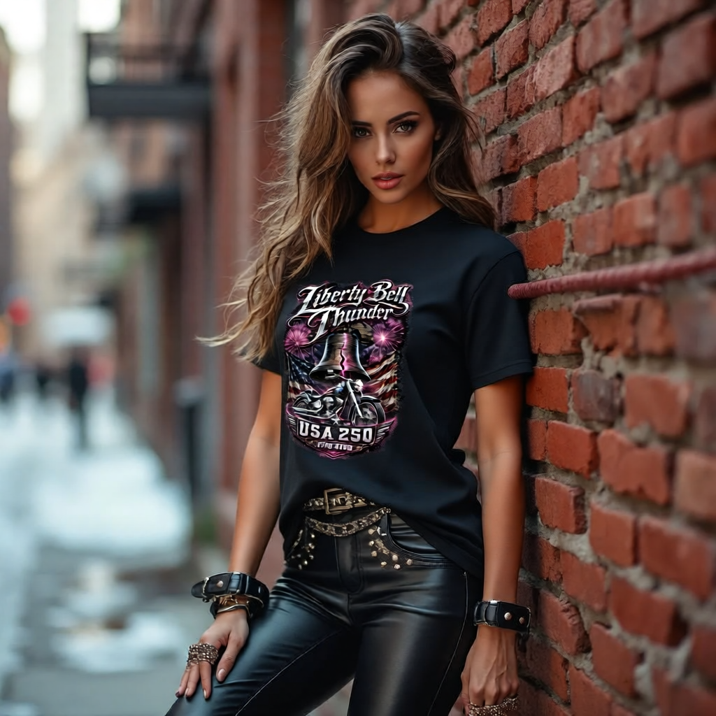 Liberty Bell Thunder USA 250 Biker Shirt - Unisex Tee