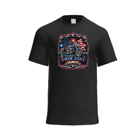 Patriotic Motorcycle USA 250 Biker Shirt - Unisex Tee